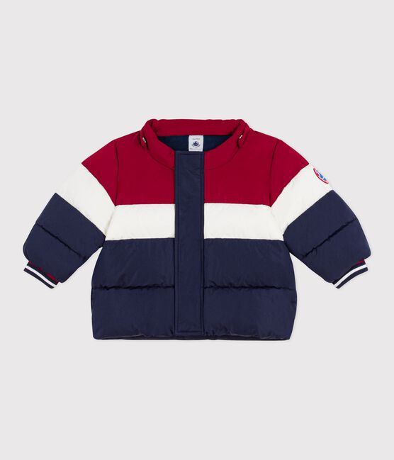 Plumífero liso fino colorblock para bebé azul SMOKING/blanco MULTICO
