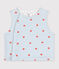 Chaleco reversible de algod&oacute;n con estampado de corazones para beb&eacute; blanco/multicolor