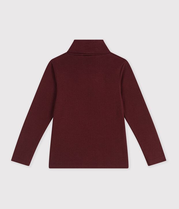 Camiseta infantil lisa de cuello alto de algod&oacute;n TRUFFE