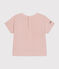 Camiseta Monsieur Madame de algodón de bebé rosa SALINE