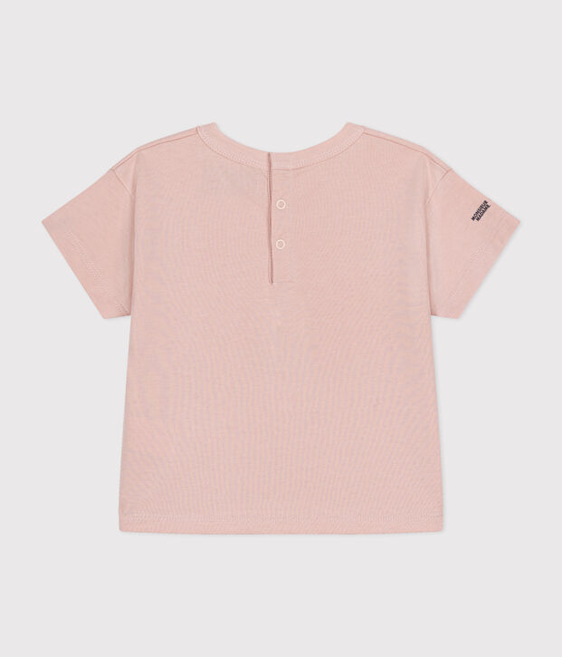 Camiseta Monsieur Madame de algod&oacute;n de beb&eacute; rosa