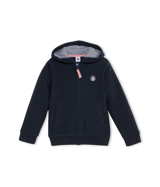 Sudadera polar con cremallera azul ABYSSE