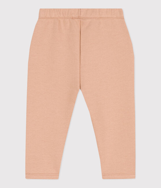 Pantalón de muletón liso para bebé beige VINTAGE