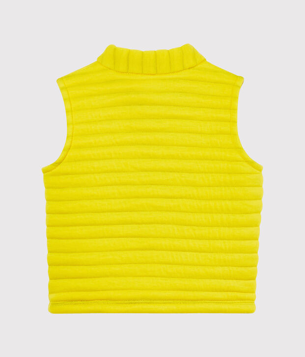 Chaleco de tela t&uacute;bica acolchada para beb&eacute; ni&ntilde;o amarillo