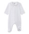 Pijama para bebé en terciopelo blanco ECUME
