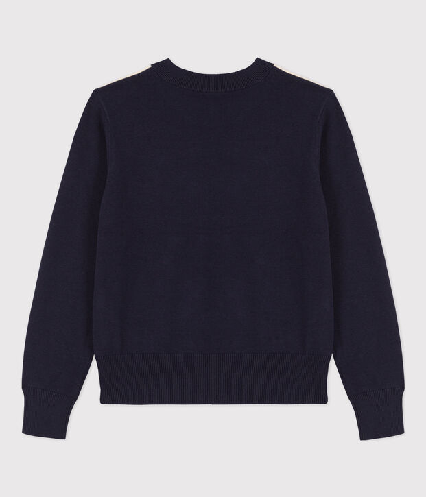 Jersey marinero de algod&oacute;n para mujer azul/crudo/azul