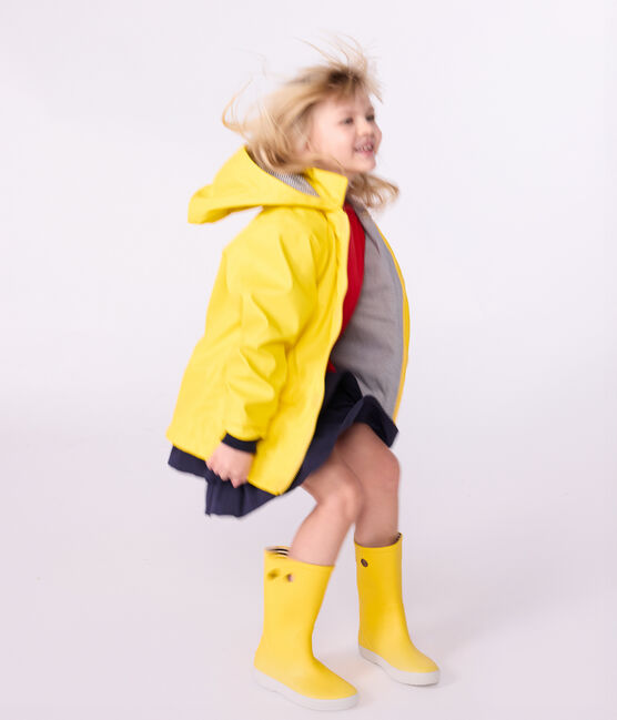 Impermeable emblemático para niña/niño amarillo JAUNE