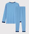 Pijama de mil rayas unisex con punto azul RUISSEAU/blanco MARSHMALLOW
