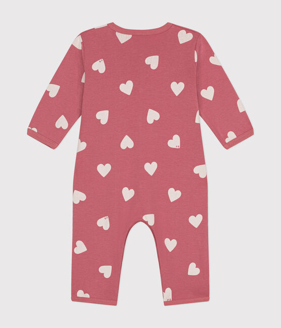 Pijama sin pies de algodón estampado para bebé rosa ROSEWOOD/ MARSHMALLOW