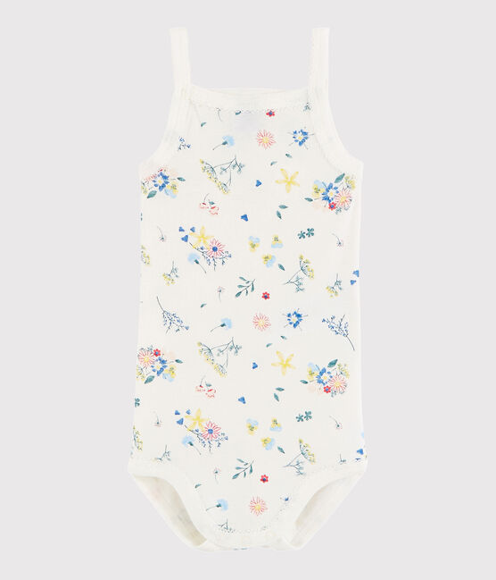 Bodi de tirantes de bebé de niña blanco MARSHMALLOW/blanco MULTICO