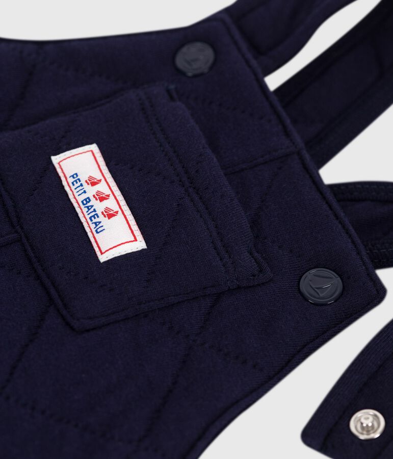 Peto largo y liso de algod&oacute;n grueso para beb&eacute; azul SOIR