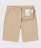 Bermudas cortas infantiles de algodón liso beige SANDER