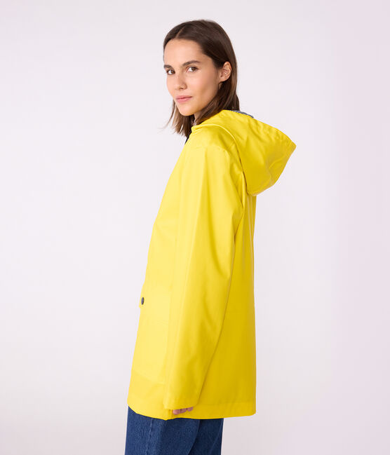 Chubasquero icónico de material reciclado y algodón orgánico amarillo JAUNE