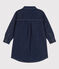 Vestido de manga larga de tejido vaquero de niña azul DENIM