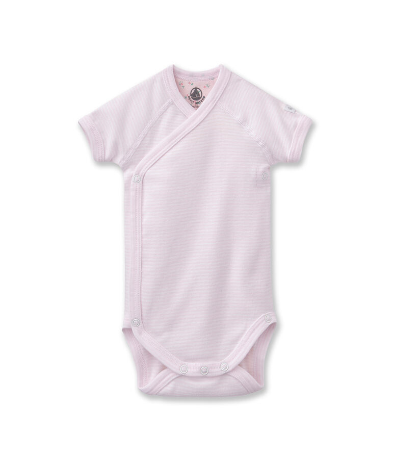 Unisex newborn baby milleraies bodysuit rosa/blanco