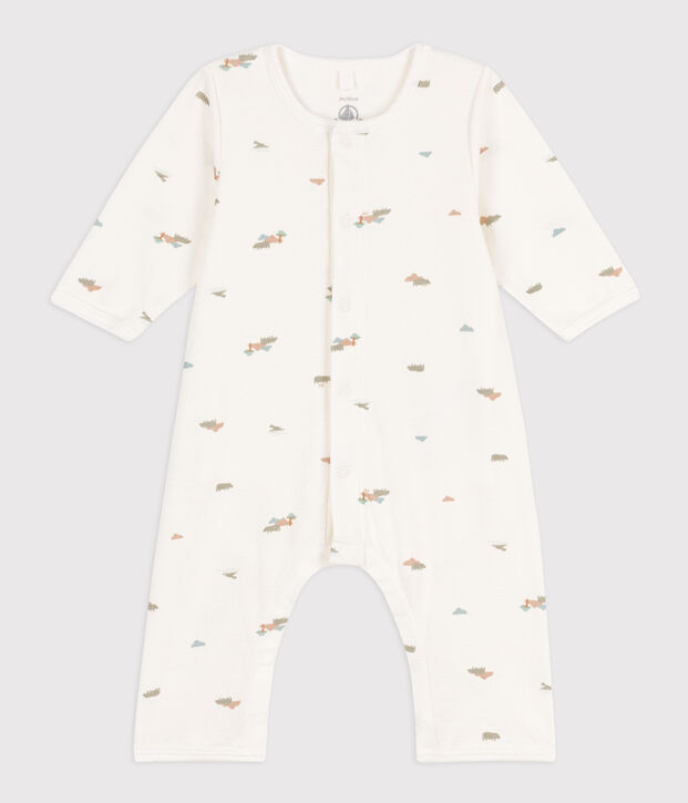 Bodyjama de algod&oacute;n estampado blanco/multicolor