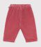 Pantal&oacute;n de terciopelo liso para beb&eacute; rosa