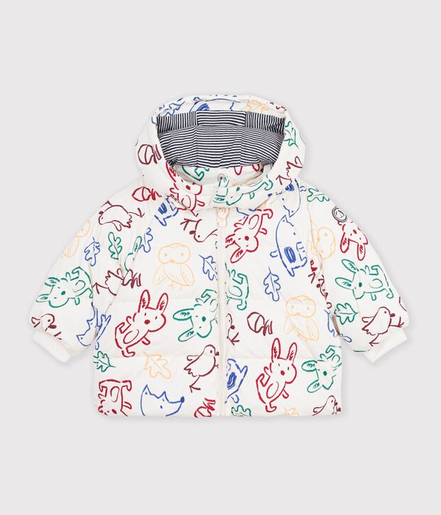 Plum&iacute;fero de poli&eacute;ster con estampado de animal para beb&eacute; crudo/multicolor