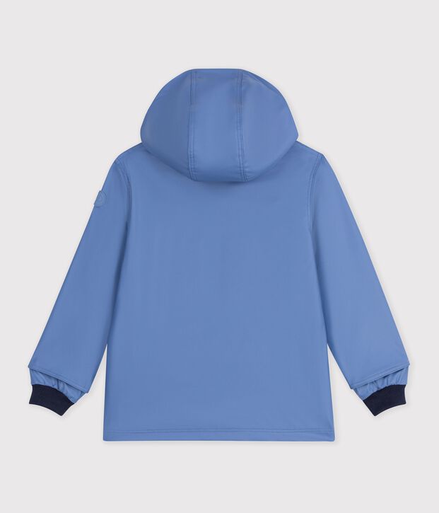 Chubasquero ic&oacute;nico liso infantil azul