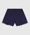 Shorts infantiles de algod&oacute;n liso azul
