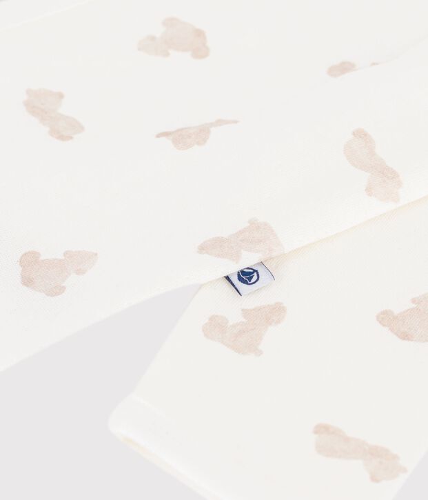 Pijama sin pies de t&uacute;bico con estampado de ositos para beb&eacute; blanco/BRUN