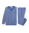 Pijama de rizo picado para niño muy cálido azul MAJOR/gris SUBWAY