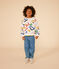 Sudadera estampada de muletón ligero de niño blanco MARSHMALLOW/blanco MULTICO