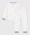 Pijama infantil de terciopelo con estampado blanco/azul/multicolor