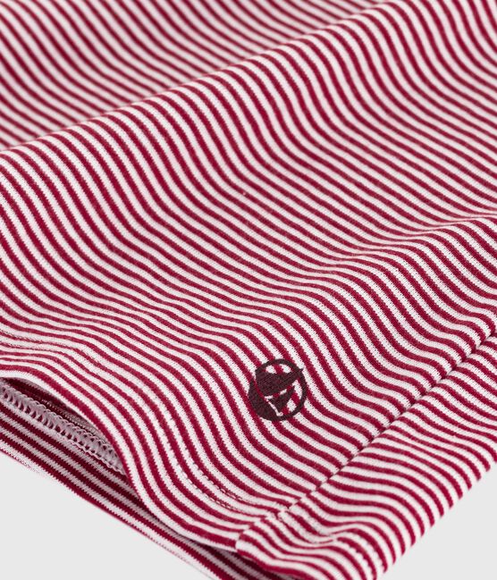 Camiseta Icónica de manga corta de algodón para mujer rojo AMARANTE/ MARSHMALLOW