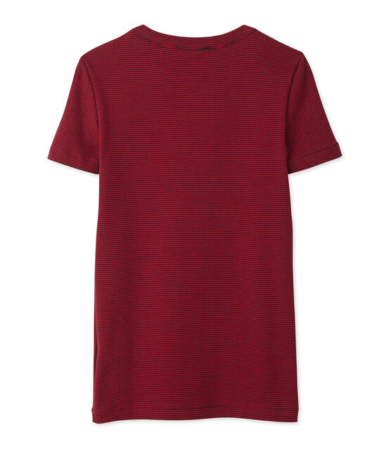 Camiseta de manga corta milrayas para mujer azul SMOKING/rojo MARS