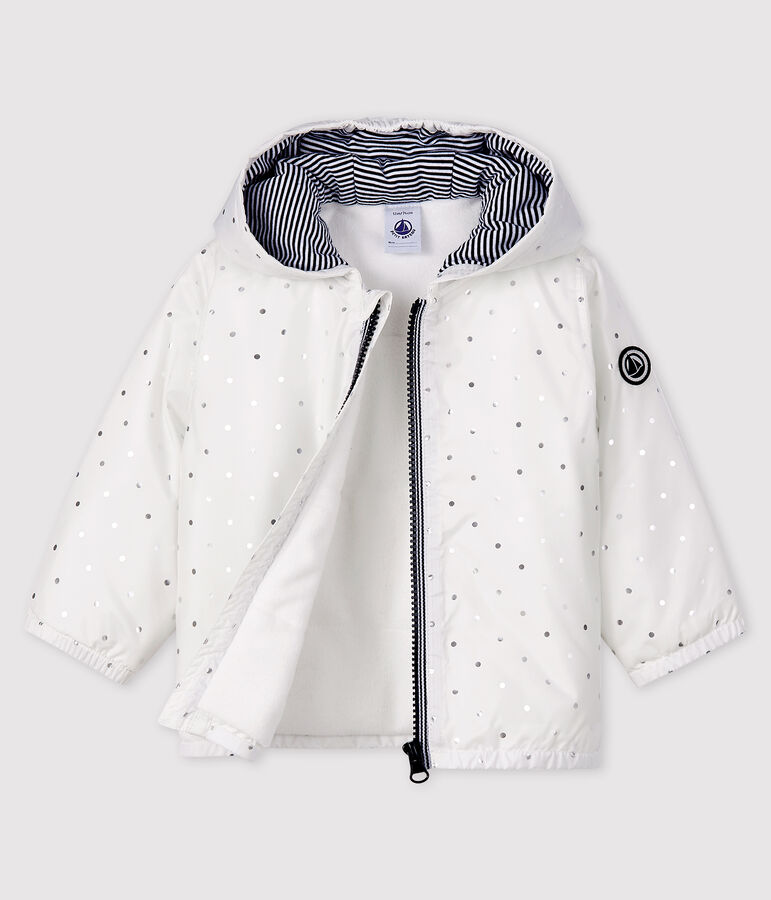 Chaqueta estampada para beb&eacute; ni&ntilde;a/ni&ntilde;o blanco/gris