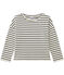 Sweat shirt fille rayé beige COQUILLE/azul SMOKING