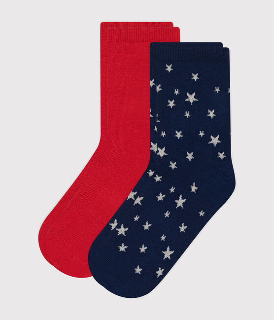 2 pares de calcetines infantiles de algodón con estrellas variante 1