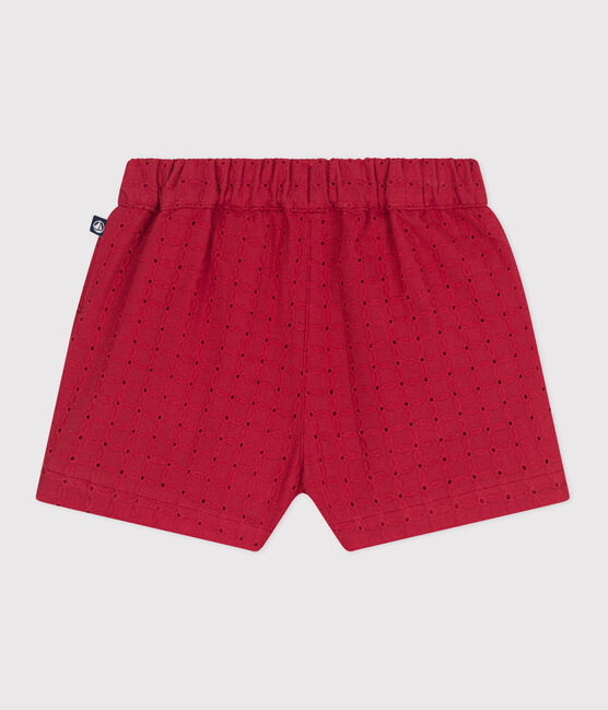 Shorts de popelina con bordado inglés para bebé SPI