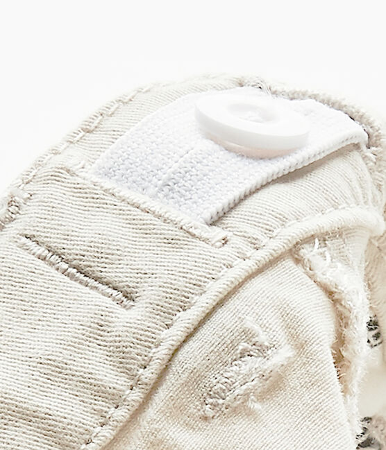 Pantalón de bebé niño en gabardina blanco Feta
