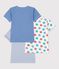Juego de camisetas infantiles de algod&oacute;n de manga corta con estampado de estrellas multicolor