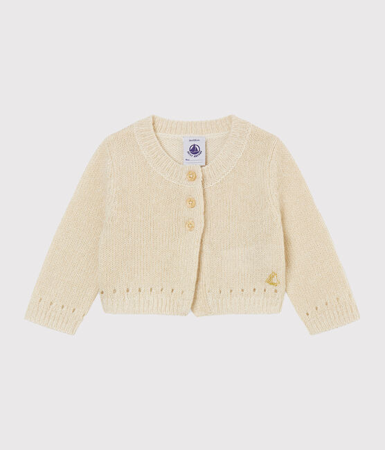 Bolero para bebé niña brillantes blanco MARSHMALLOW/amarillo DORE