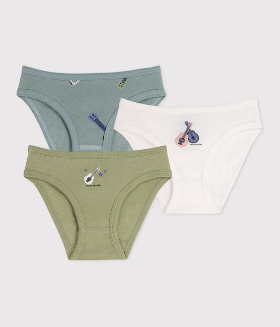 Juego de 3 braguitas infantiles de algodón estampado variante 2