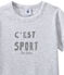 Pijama corto en dos materias para niño gris POUSSIERE/blanco LAIT