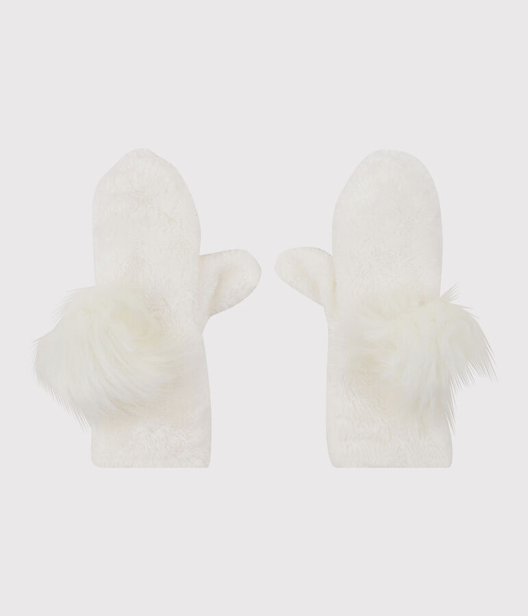 Manoplas para ni&ntilde;a blanco MARSHMALLOW