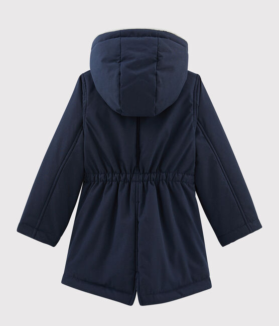 Parka de algodón revestido para niña azul SMOKING
