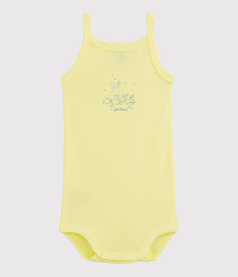 Bodi de tirantes de beb&eacute; de ni&ntilde;a amarillo
