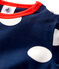 Camiseta de manga corta con estampado de lunares de jersey para bebé azul MEDIEVAL/blanco MARSHMALLOW