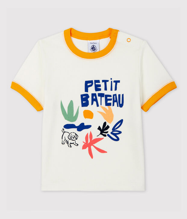 Camiseta de algod&oacute;n de beb&eacute;. blanco