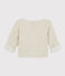Cárdigan gris de mezclilla de bebé de punto de jersey de algodón orgánico beige MONTELIMAR CHINE