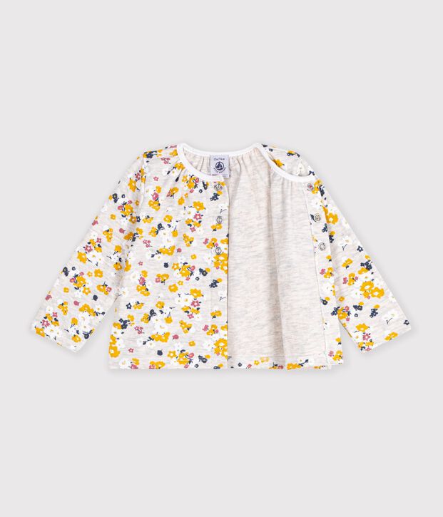 C&aacute;rdigan de tejido t&uacute;bico para beb&eacute; ni&ntilde;a beige/multicolor