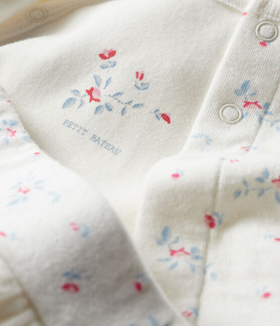 Conjunto de tres piezas para bebé de túbico blanco MARSHMALLOW/blanco MULTICO