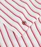 Camiseta de algod&oacute;n de manga corta a rayas para mujer blanco/rojo
