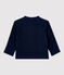 Camisa de gasa de algodón ecológico para bebé azul SMOKING