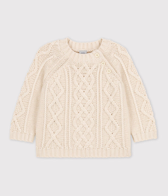 Jersey de punto trenzado de algodón para bebé crudo AVALANCHE